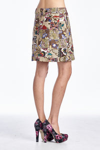 Larry Levine Batik Printed Patchwork Skirt - WholesaleClothingDeals - 4