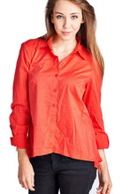 Zac & Rachel Long Sleeve Button Down Woven/Knit Top - WholesaleClothingDeals - 1
