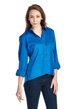 Zac & Rachel Long Sleeve Button Down Woven/Knit Top - WholesaleClothingDeals - 7