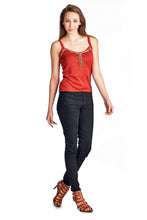Larry Levine Sweater Tank with Suede & Bead Trim - WholesaleClothingDeals - 3