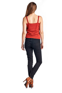 Larry Levine Sweater Tank with Suede & Bead Trim - WholesaleClothingDeals - 5