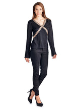 Larry Levine Long Sleeve Sweater Top - WholesaleClothingDeals - 3