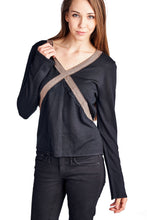 Larry Levine Long Sleeve Sweater Top - WholesaleClothingDeals - 1
