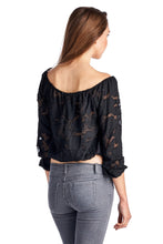 Urban Love 3/4 Sleeve Burnout Crop Top - WholesaleClothingDeals - 4