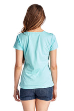 Christine V Short Sleeve Rose Embroidered V-Neck Tee - WholesaleClothingDeals - 4