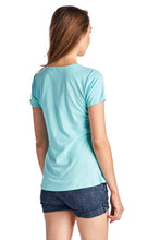 Christine V Short Sleeve Rose Embroidered V-Neck Tee - WholesaleClothingDeals - 3