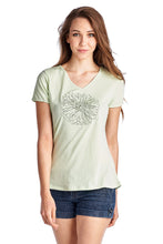 Christine V Short Sleeve Rose Embroidered V-Neck Tee - WholesaleClothingDeals - 6