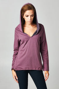 Urban Love Long Sleeve Hoodie with Welt Pockets - WholesaleClothingDeals - 2