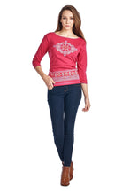 Urban Love Long Sleeve Open Tie Back Screened Top - WholesaleClothingDeals - 1