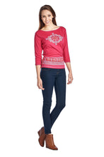 Urban Love Long Sleeve Open Tie Back Screened Top - WholesaleClothingDeals - 2
